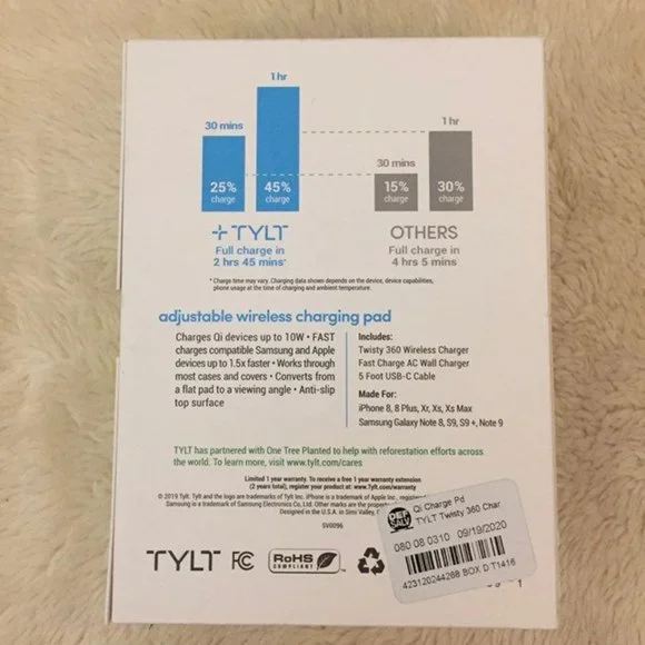 Twisty 360 Qi Charge Pad TYLT Charging pad